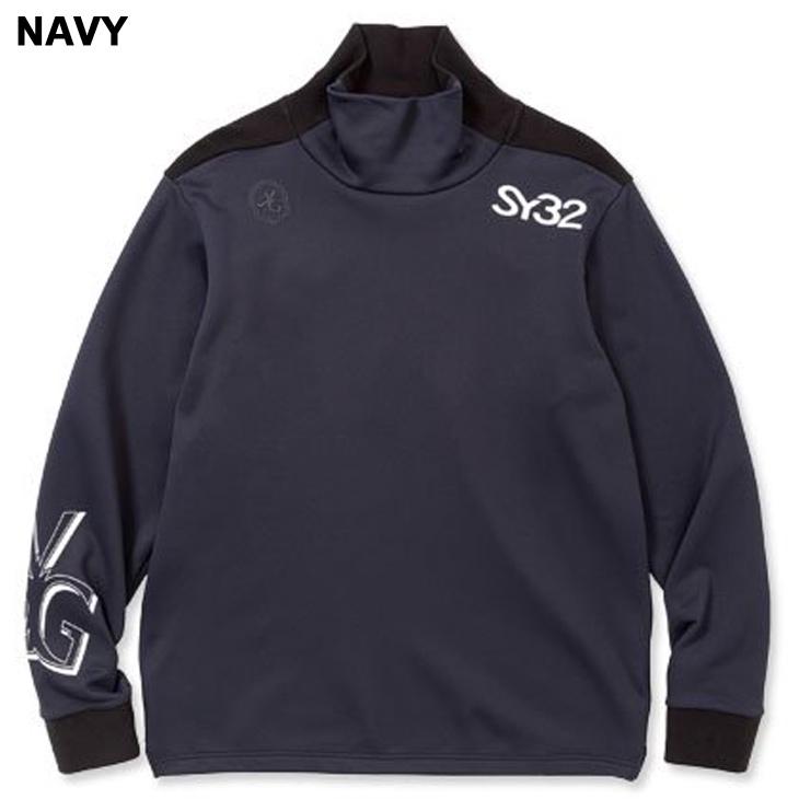 「SY32 by SWEET YEARS」BDフリースゴルフシャツ ネイビーXL SYG JQ LOGO BORDER MOCK｜MEN'S - 【公式】SY32 by SWEET YEARS
