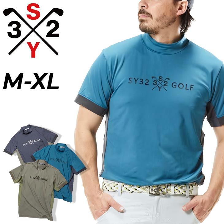 SY32 by SWEET YEARS BY GOLF メンズ 半袖シャツ モックネック SY32 by SWEET YEARS BY GOLF メンズ 半袖シャツ モックネック
