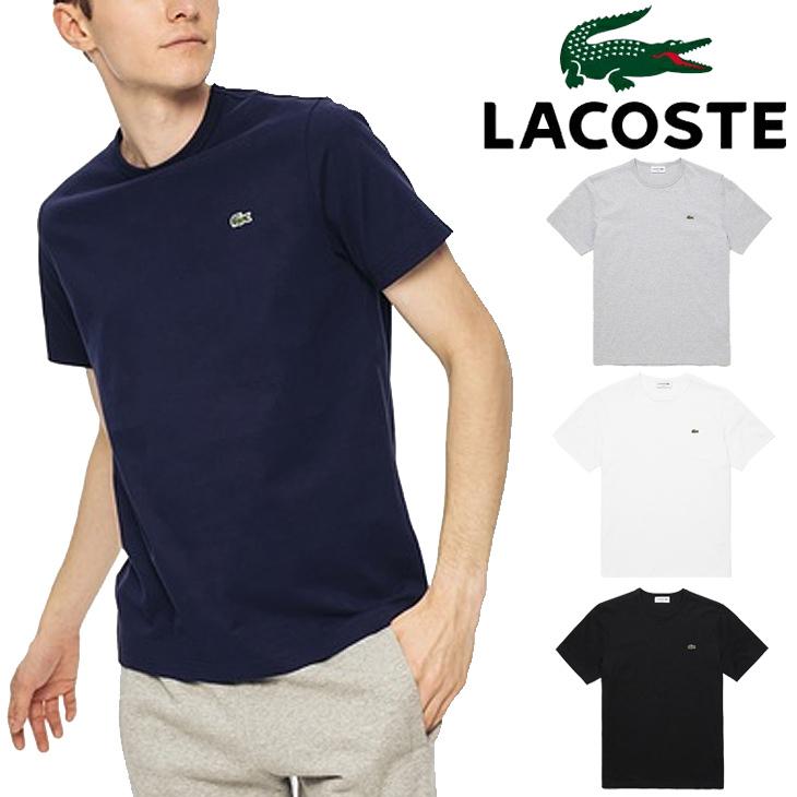 Tシャツ 半袖 メンズ ラコステ Lacoste スリムフィット クロコエンブレムクルーネックtee コットン 丸首 ワニ