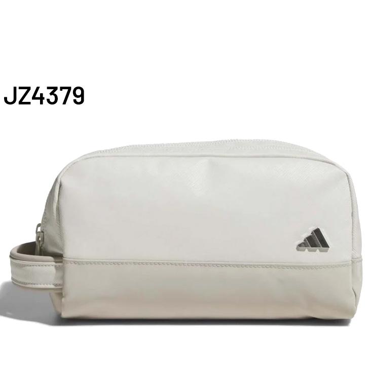 アディダス ゴルフポーチ メンズ レディース adidas GOLF 合成皮革 メタルロゴ ジップポーチ｜ハンドルポーチ ダブルジッパー 男女兼用 鞄 小物 スマホ /TL617 | adidas | 02