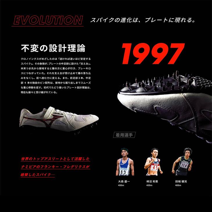 MIZUNO（ミズノ） 陸上スパイク 短距離 2E相当 メンズ クロノインクス