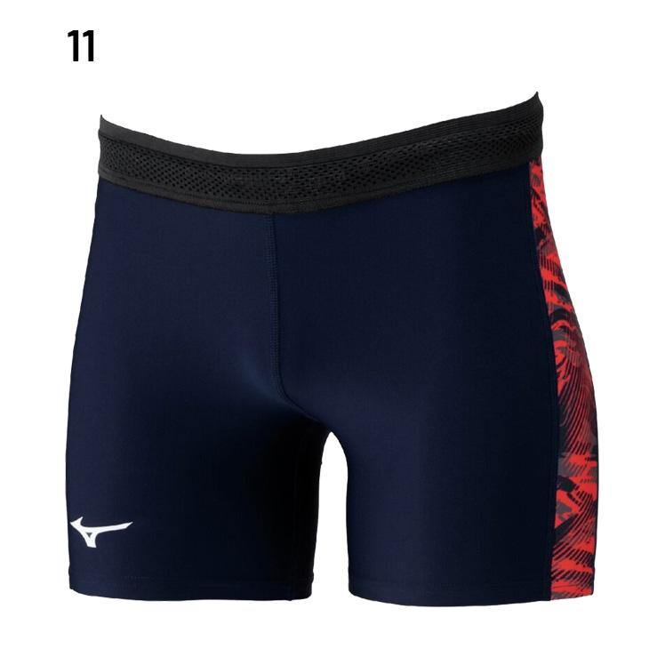 【新品未使用】メンズM リーニン　ランニングショートタイツ 赤黒ストライプ m46971130508_1.jpg?1751516277