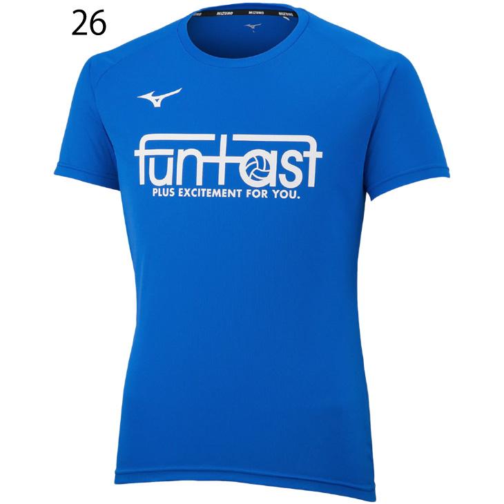 半袖 Tシャツ  mizuno ミズノ FUNTAST/バレーボール スポーツウェア トレーニング 練習着 トップス 男女兼用 運動 ジム/V2MA2523｜apworld｜03