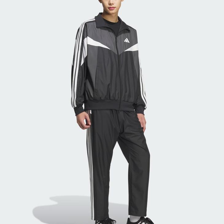 2XLサイズ】adidas上下セットアップ グレーブラック ウーブン
