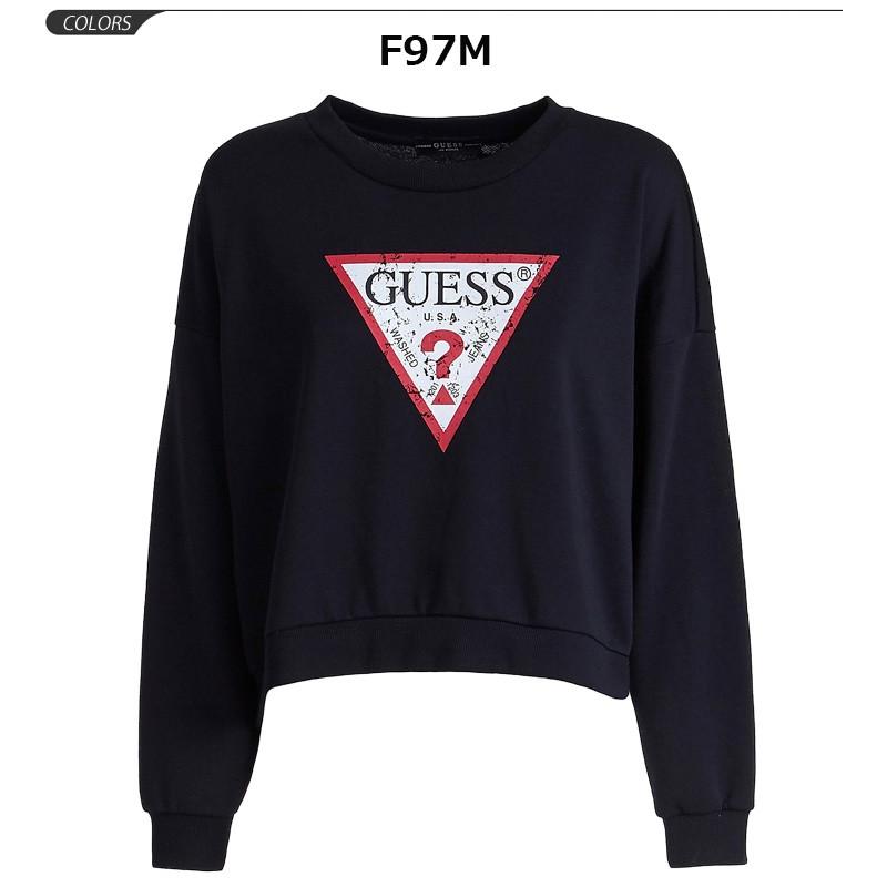 スウェットシャツ 長袖 トレーナー レディース ゲス Guess Triangle Logo Iconic Fleece Sweat プルオーバー W93q73k8k90 Apworld 通販 Paypayモール