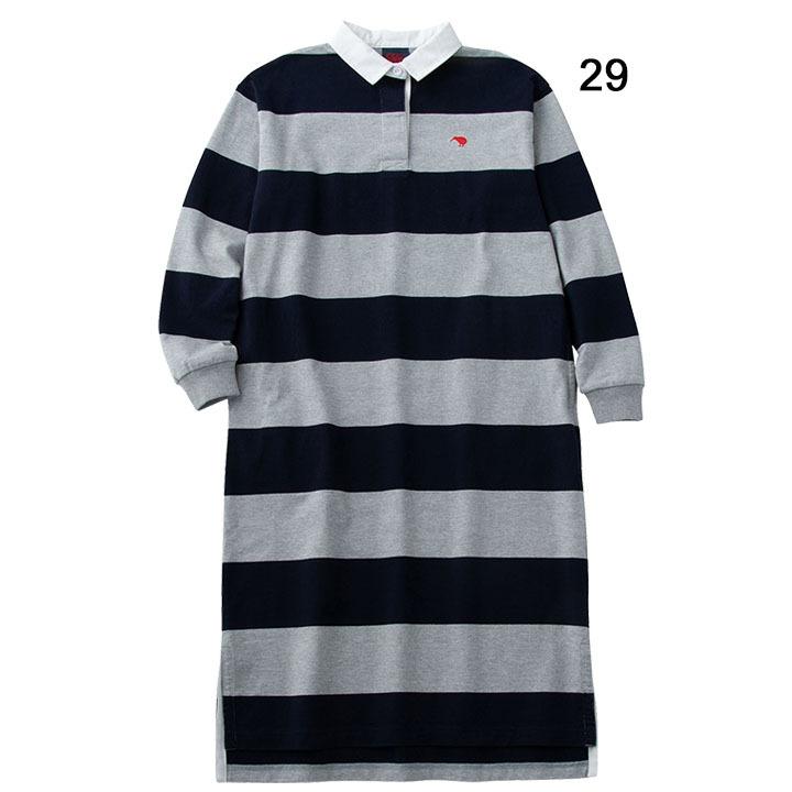 ワンピース 長袖 レディース カンタベリー Canterbury L Sラグビージャージ ドレス ワンピ ラグビースタイル 太ボーダー 膝下丈 女性 スポーツ Wa Apworld 通販 Paypayモール
