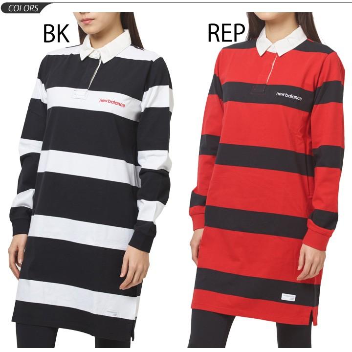 ワンピース ラガーシャツ レディース ニューバランス Newbalance Nbアスレチックスラグビードレス ボーダー柄 Wd Apworld 通販 Paypayモール