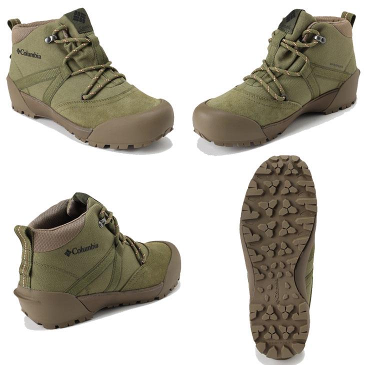 コロンビア防水ショートブーツオリーブグリーン Columbia 防水シューズ ショートブーツ メンズ レディース