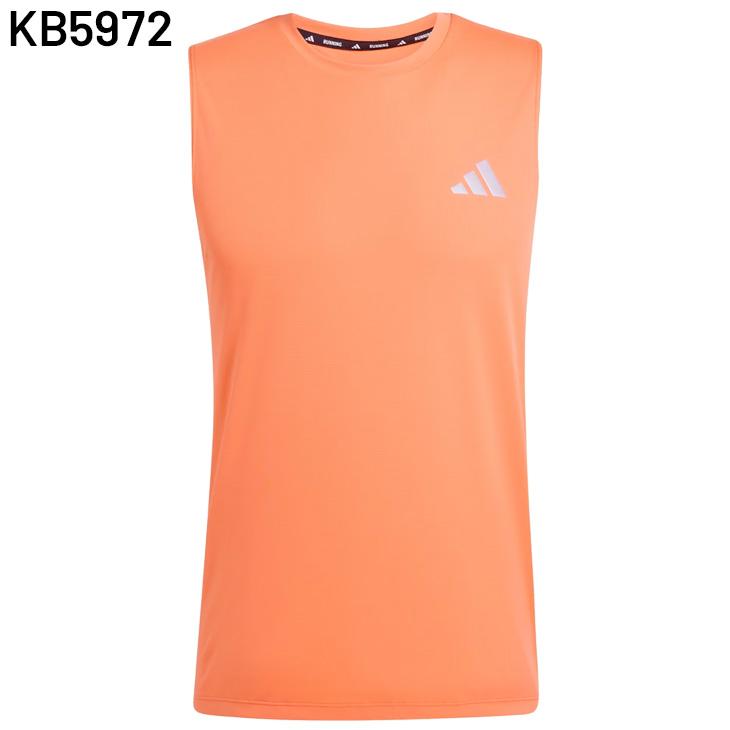 アディダス　　90s　タンクトップ　ノースリーブ　オレンジ　センター adidas（アディダス） ノースリーブシャツ メンズ adidas Run Ess Tank