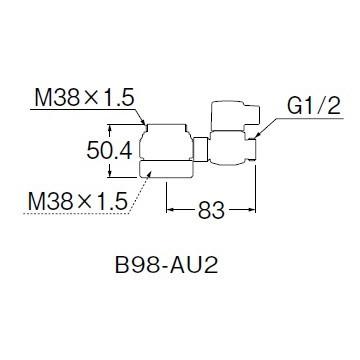SANEI（水栓金具） 三栄水栓 SANEI B98-AU1 シングル混合栓用