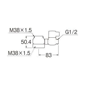 三栄水栓 SANEI B98-AU3 シングル混合栓用分岐アダプター : b98-au3