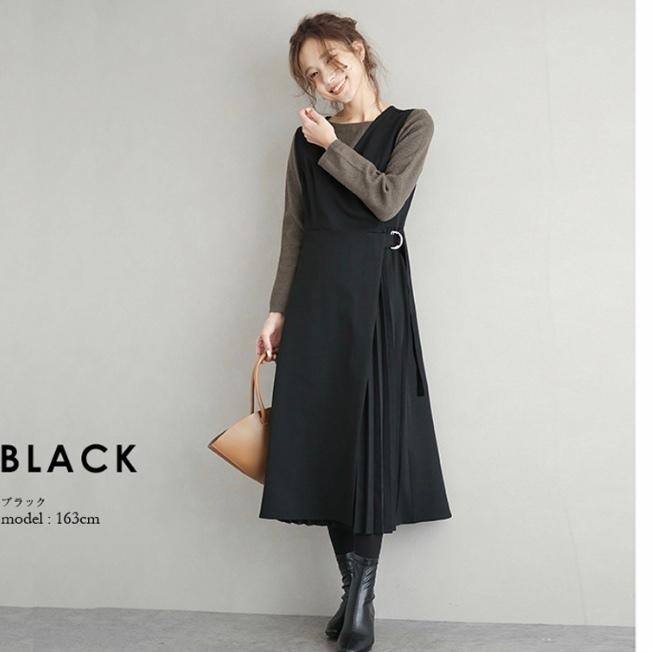 マタニティ 授乳 2点セット 授乳口付き ワンピース ワンピ 冬 秋 授乳