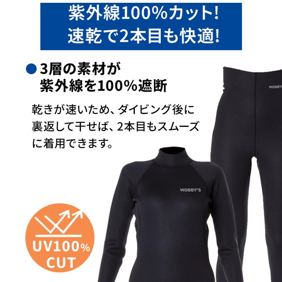 メンズ WARM PLUS ロングパンツ 1mm MOBBYS クロロプレン  あったか 温かい インナー 保温 軽量 速乾の画像