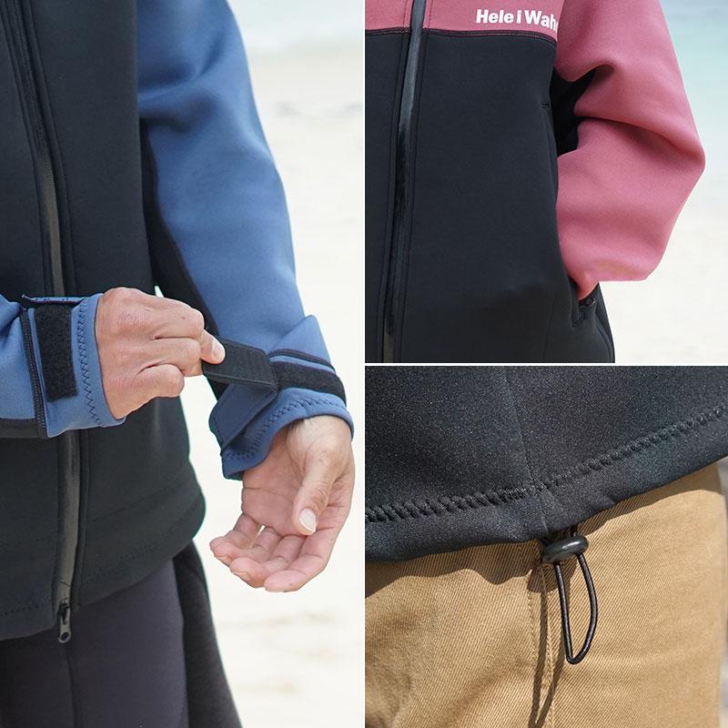 Hele i Waho ボートコート 男女兼用 1.5mm 防寒 防風 保温 Hele i Waho ボートコート 男女兼用 1.5mm 防寒 防風 保温