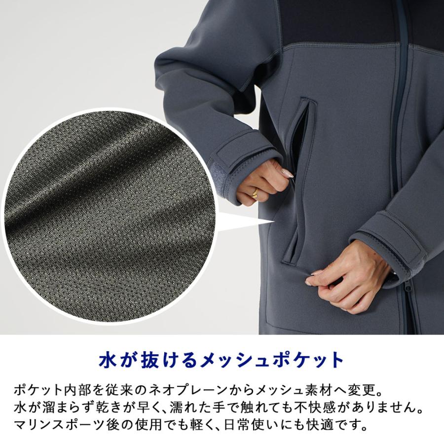 【値下げ】ER SURF マリンコート マリンジャケット グラウンドコートにも Hele i Waho（ヘレイワホ） マリンコート ボートコート 1.5mm 防寒