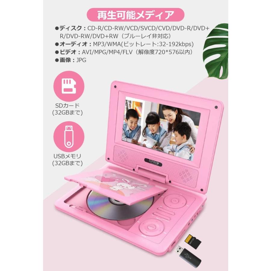 ポータブルdvdプレーヤー 7 5型 リージョンフリー 車旅 勉強 目に優しい Sdカード Usbメモリー対応 Tvと同期 Aqua Collection 通販 Yahoo ショッピング