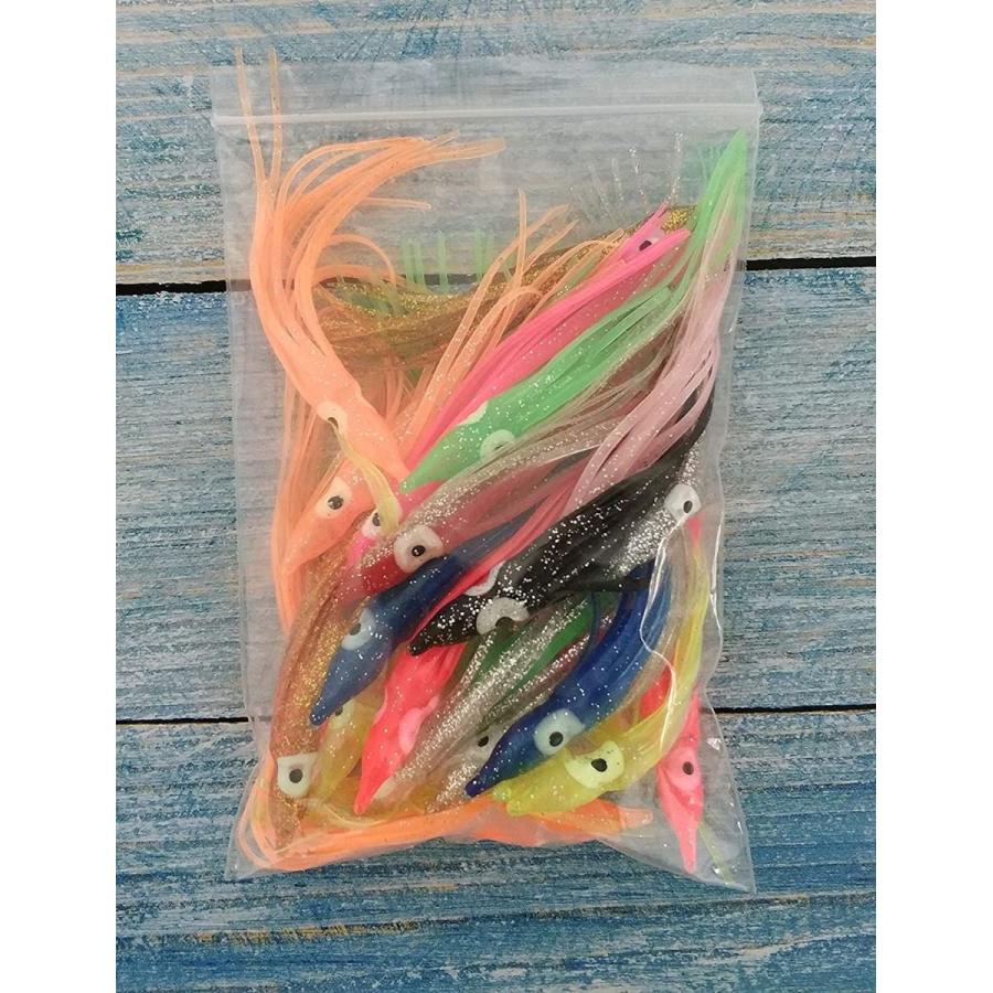 タコベイト トローリング 仕掛け自作 タコハチベイト ルアー タチウオ 根魚 ヒラメ ランダム色 11cm 30本 Aqua Collection 通販 Yahoo ショッピング