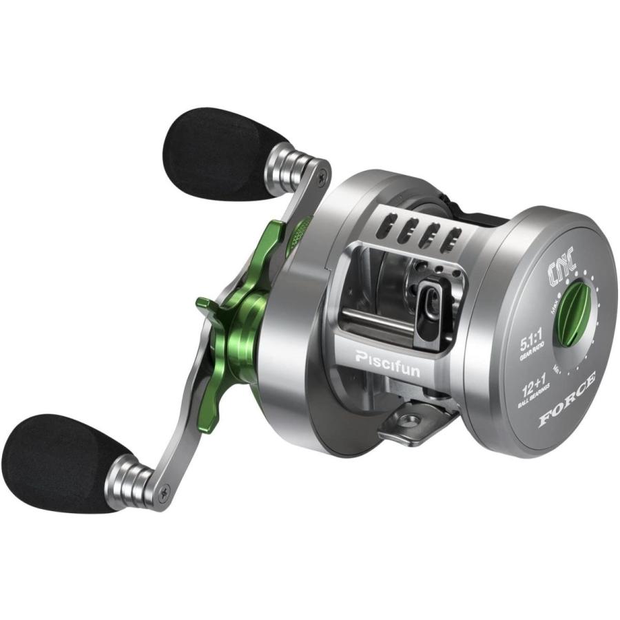 楽天1位 ピシファン Piscifun ベイトリール Force 超軽量314g 高精度cnc加工アルミボディ 12 1bbシールドベアリング 最大 送料無料 Zoetalentsolutions Com