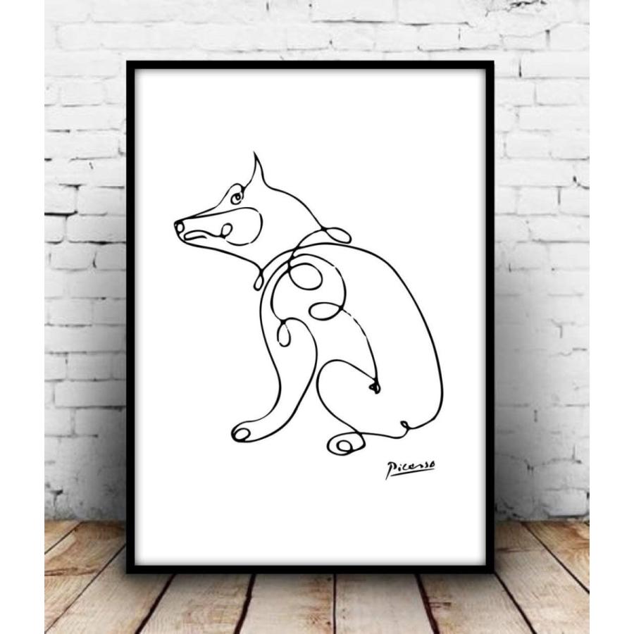 パブロ ピカソ 犬の絵 額縁付き Aqua Collection 通販 Yahoo ショッピング