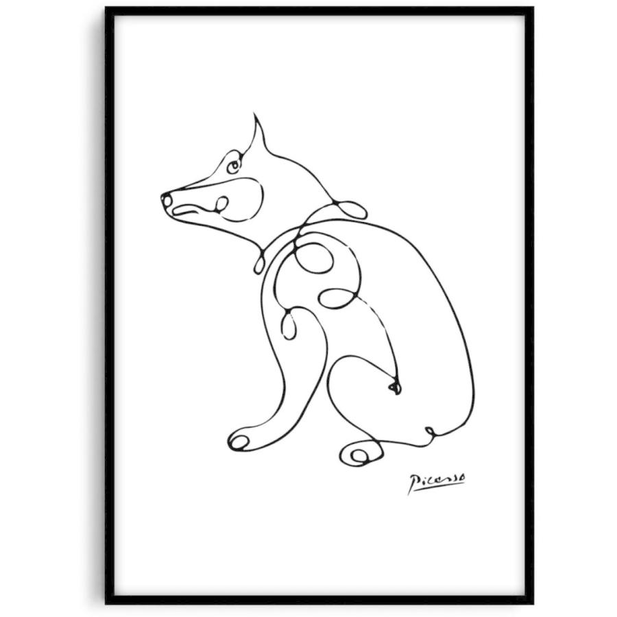 パブロ ピカソ 犬の絵 額縁付き Aqua Collection 通販 Yahoo ショッピング