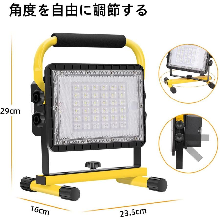 Eletorot Led投光器 60w作業灯 投光器充電式 明るい 20800mah投光器ledライト 集魚灯 Ip65防水 小型軽量 夜釣 20210717170742 00043 Aqua Collection 通販 Yahoo ショッピング