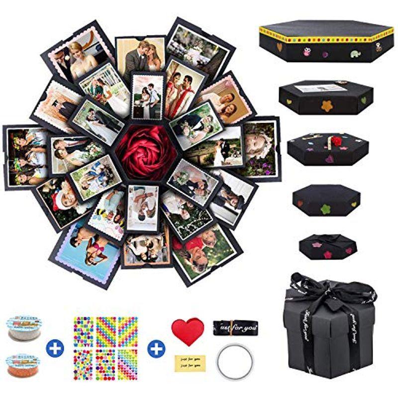 サプライズボックス 手作りアルバム スクラップブック Diy 爆発ボックス クリスマス 誕生日 結婚記念日 プレゼント インスタ映え 六角型 Aqua Collection 通販 Yahoo ショッピング