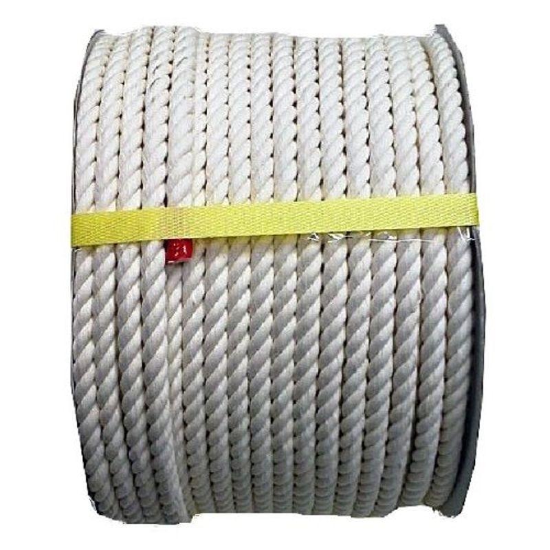 最高の品質の  まつうら工業 綿素材 ロープ 太さ12mm 長さ100m ドラム巻 保管庫