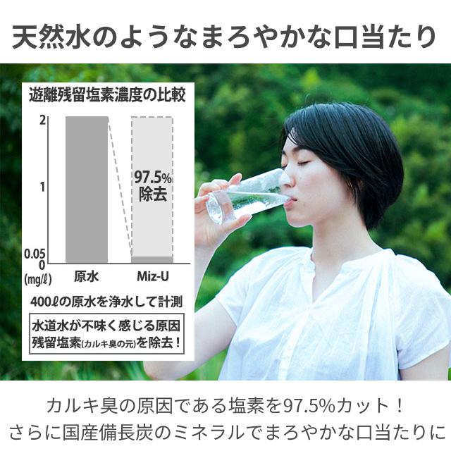 選べる豪華特典 浄水ポット 日本製 ポット型浄水器 浄水器 Miz-U