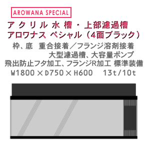 W1800 D750 H600 水槽 アクリル水槽 1800水槽セット アロワナ アロワナ スペシャル 1800 750