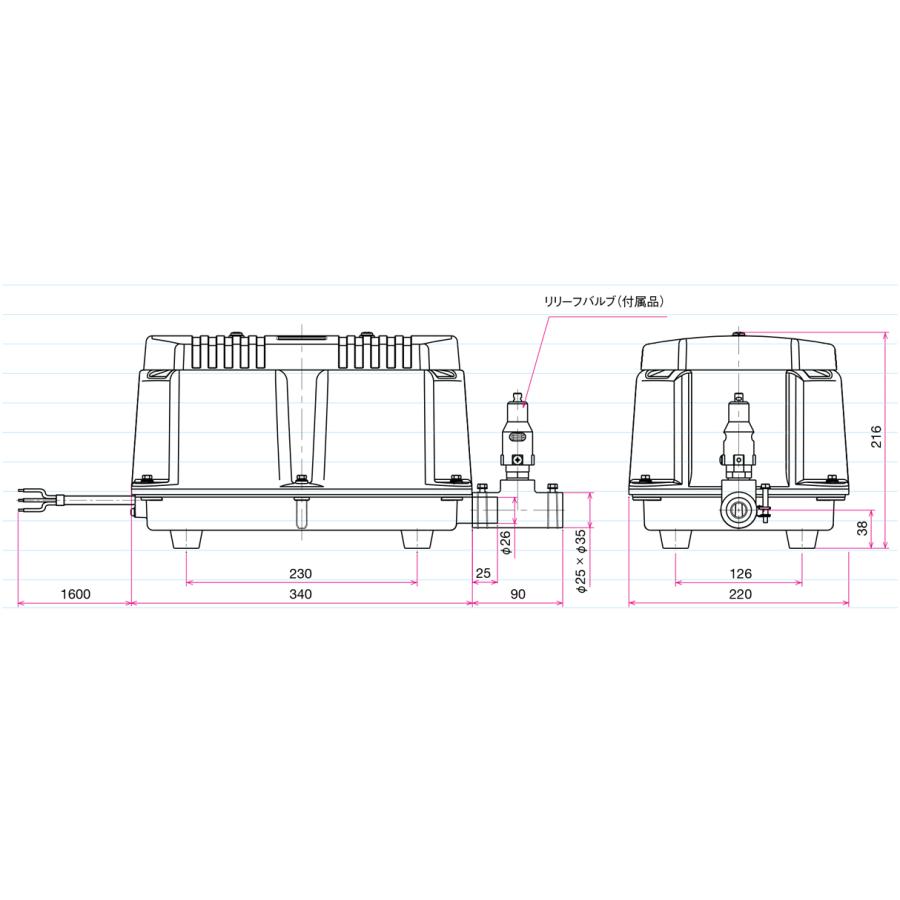 安永エアポンプ 安永 LW-400 三相200V LW-400A3 LW-400B3 浄化槽