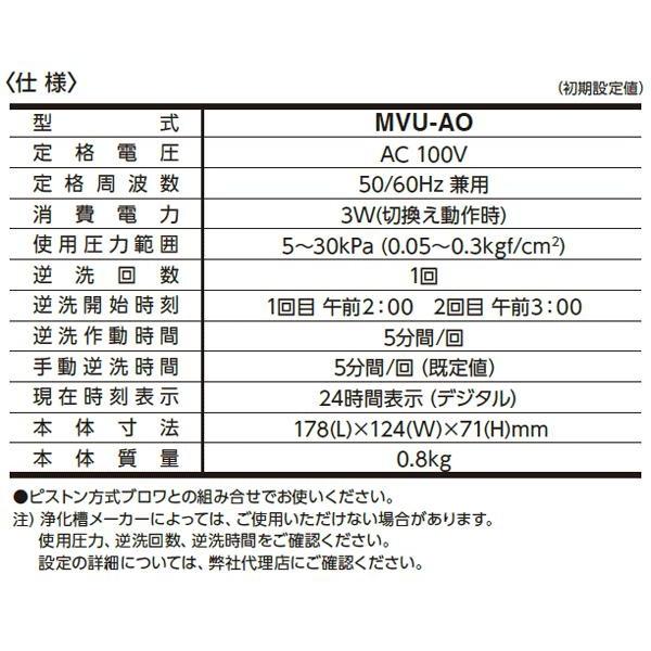 メドーブロワ 日東工器 MVU-AO 2つ口 切替バルブユニット 左右ばっ気