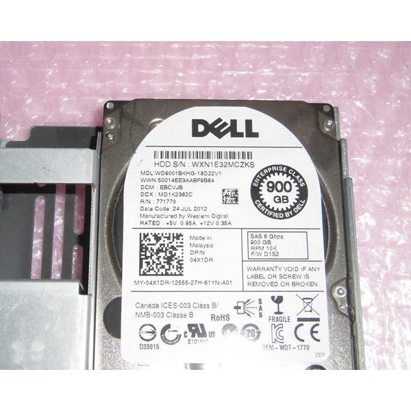 DELL 04X1DR SAS 900GB 10K 2.5インチ (キャリア 3.5インチ) 中古ハードディスク｜aqua-light｜02