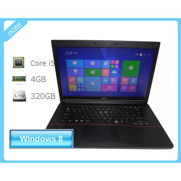 ノートパソコン Windows8.1 Pro 64bit  富士通 LIFEBOOK A573/G (FMVA03002) Core i5-3340M 2.7GHz 4GB 320GB DVDマルチ｜aqua-light｜02