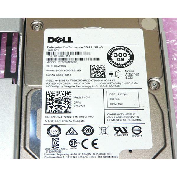 DELL 07FJW4 (ST300MP0005) SAS 300GB 15K SAS 12Gbps 2.5インチ(キャリア 3.5インチ) 中古ハードディスク｜aqua-light｜04