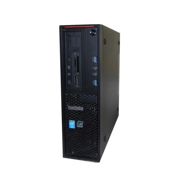 ThinkStation - Windows10 Pro 64bit Lenovo P300 SFF 30AJ-A046JP Xeon E3-1226 V3 3.3GHz 8GB 500GB ヴィデオディスクマルチ Quadro K600 デスクトップパソコン-スマホ、タブレット、パソコン