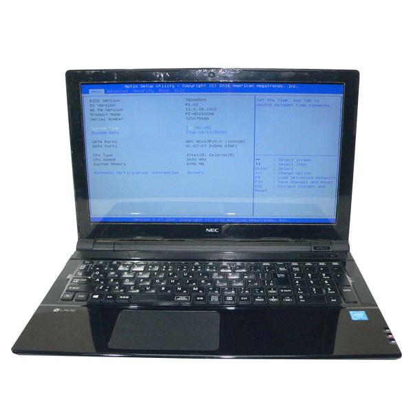 LaVie NEC Lavie NS150/G (PC-NS150GAB) Celeron-3855U 1.6GHz メモリ