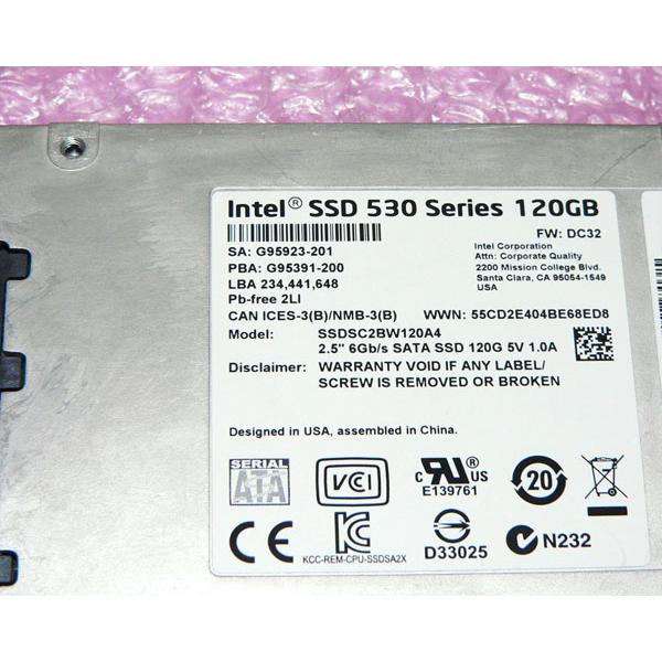 Intel SSD 530 Series SSDSC2BW120A4 SSD SATA 120GB 2.5インチ ネコポス便(ポスト投函)｜aqua-light｜04