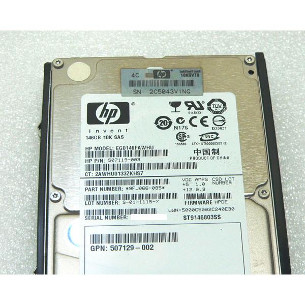 日本HP HP 507119-003(EG0146FAWHU) SAS 146GB 10K 2.5インチ 6Gbps