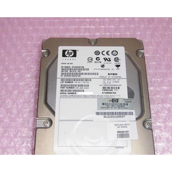 HP 581312-001 (Seagate ST3300657SS) 300GB 15K SAS 3.5インチ 中古ハードディスク  :3529-2:アクアライト 通販 