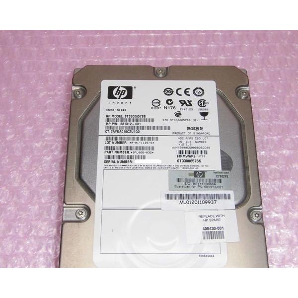 日本HP HP 581312-001 (Seagate ST3300657SS) 300GB 15K SAS 3.5インチ