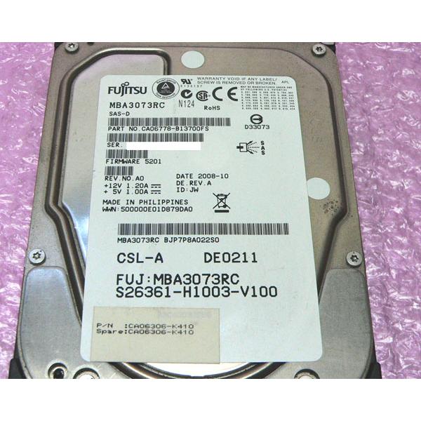 富士通（FUJITSU） CA06306-K410 SAS 73GB 15K 3.5インチ 中古