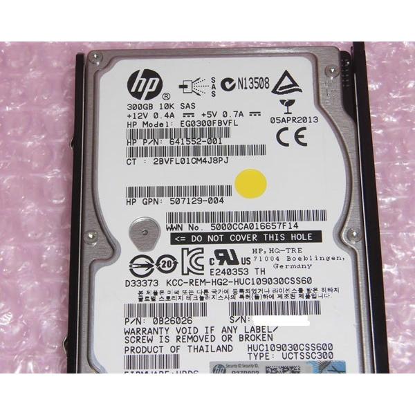 HP EGFBVFL SAS GB K 2.5インチ 中古