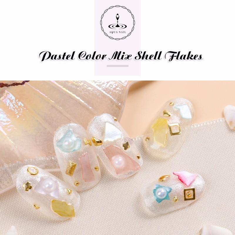 パステル シェルフレーク クラッシュシェル シェルパーツ ミックスカラー ジェルネイル デコ レジンクラフト Sfm Aqua Nail アクアネイル 通販 Yahoo ショッピング