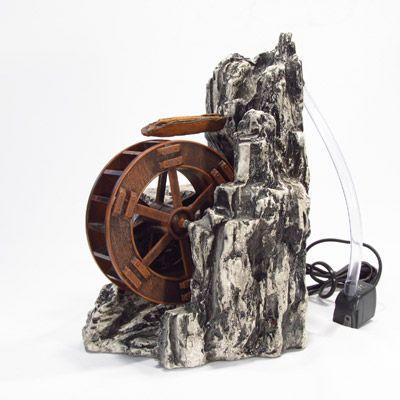 岩山水車 水車 水インテリア インテリア水車 水装飾 水小物 : アクア