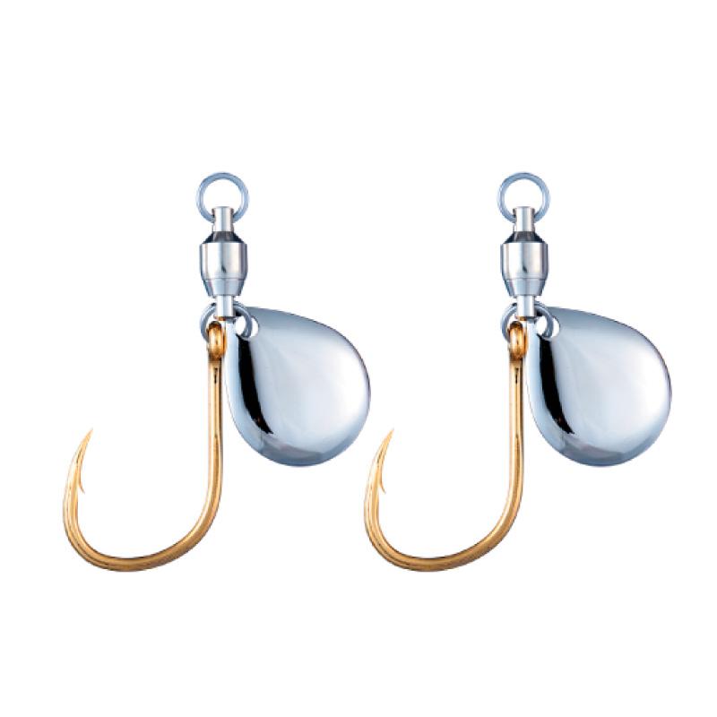 ブレード付フック ブレードジギングスペアフック シルバー 釣り 368BS