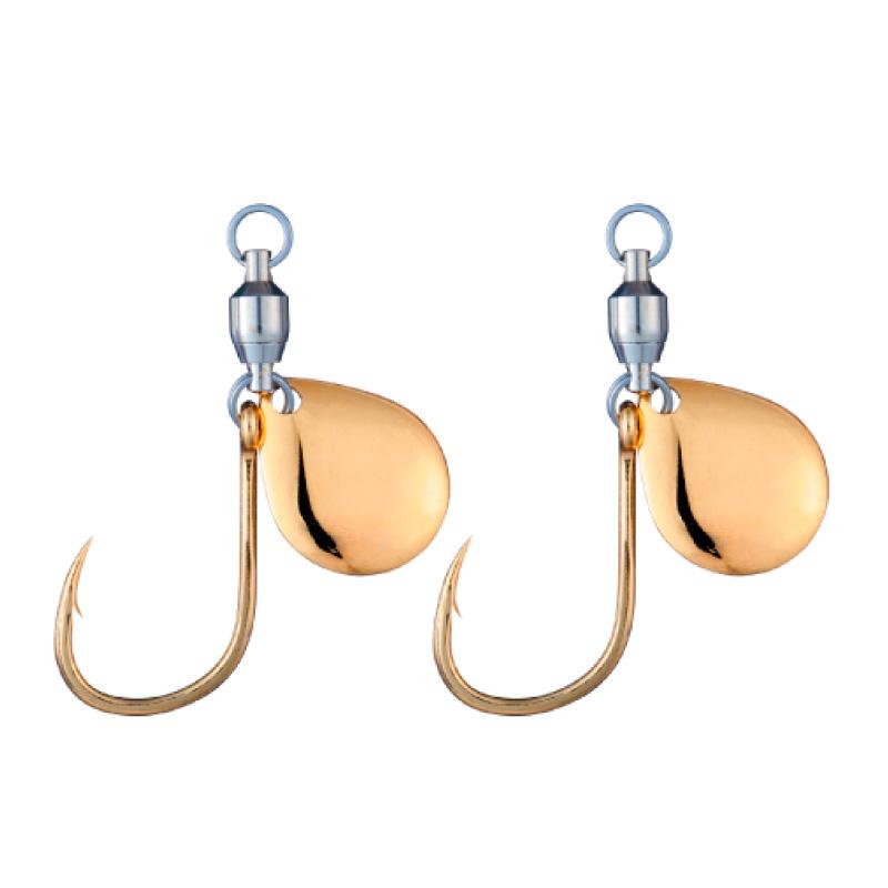 ブレード付フック ブレードジギングスペアフック ゴールド 釣り 369BG