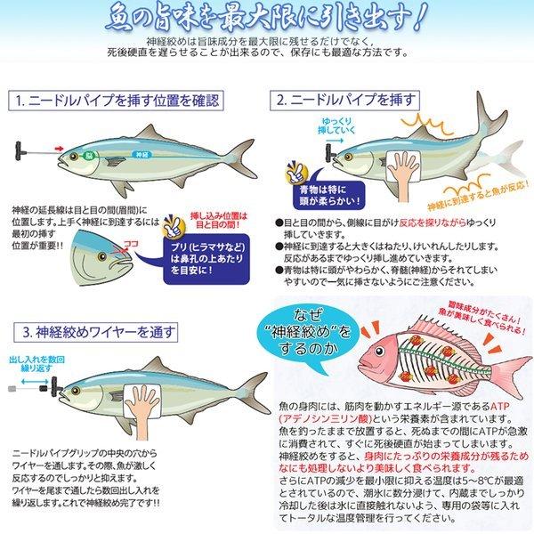 神経絞めセットmedium ワイヤー長60cm 0292 エア抜きもできる ルミカ 0292 ライフジャケット釣具アクアビーチ 通販 Yahoo ショッピング