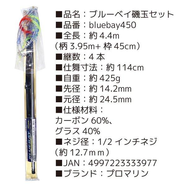 プロマリン（PRO MARINE） 玉網 ブルーベイ磯玉セット 450 釣り 45cm