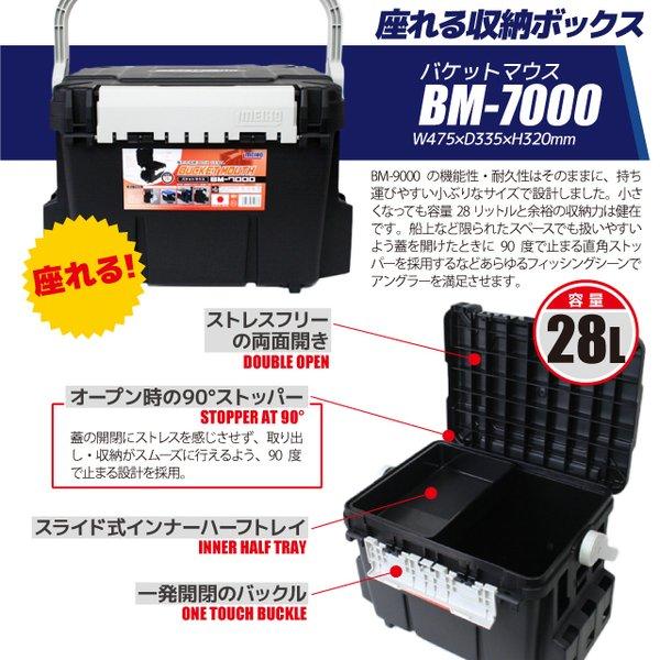 メイホウ（MEIHO） バケットマウス BM-7000 ブラック 28L タックル