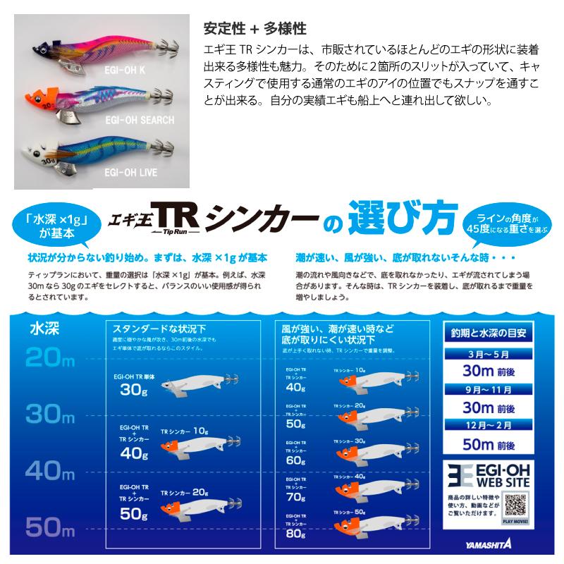 ヤマシタ TRシンカー 10個　まとめ売り YAMASHITA（ヤマシタ） エギ王 TRシンカー 10g 釣り 1箱2個入 マスク